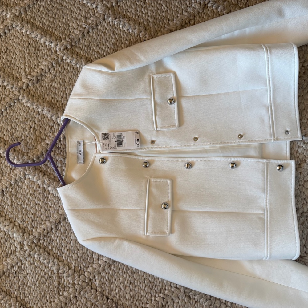 Mango Cream Women's Blazer Jacket